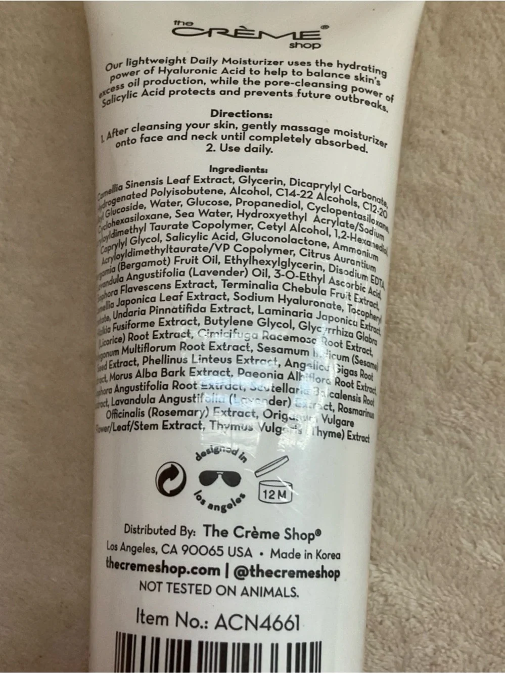 What Acne? Daily Moisturizer – White and Red Hydrating Cream